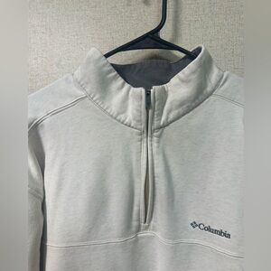 Columbia Men's Cream Zip-Up Sweater